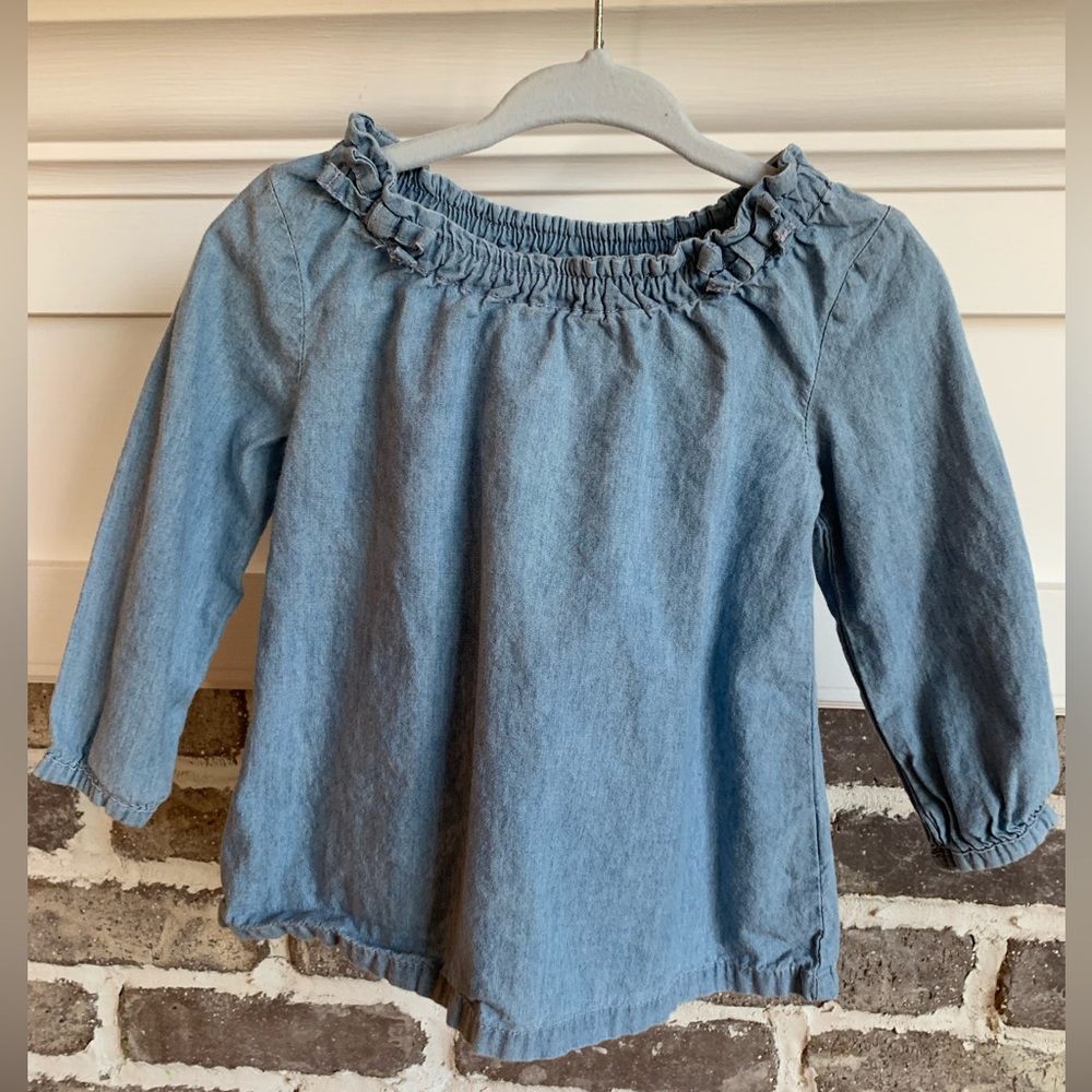 CARTERS TODDLER CHAMBRAY SHIRT | SIZE 12 MONTHS